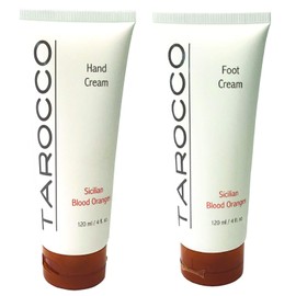 Baronessa Cali Tarocco Sicilian Blood Orange Foot Cream and Hand Cream Set - Refreshing and Moisturizing - 4 Ounce