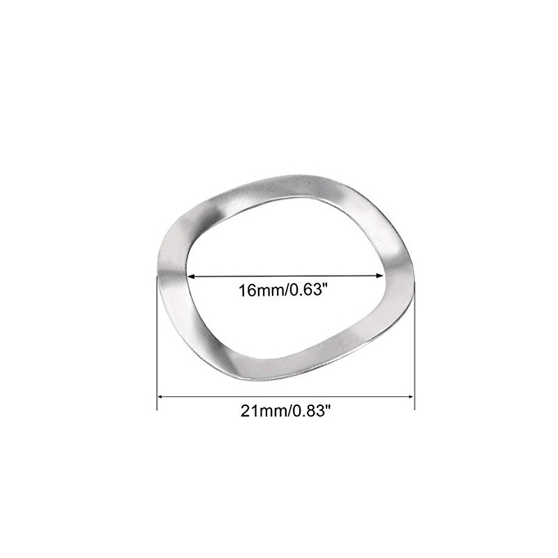 sourcing map 10Pcs 0.63" x 0.83" x 0.01" 304 Stainless