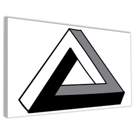 Hippowarehouse Infinity Triangle illustration Printed Canvas 21cmx31cm Wall Art Design Classroom Gym Room Home Office Décor