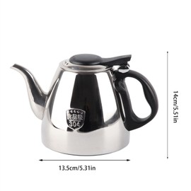 Tea Kettle, Stainless Steel Teapot with Heat-Resistant Handle for Boiling Water, Tea, Coffee in the Home Office (1.2L)