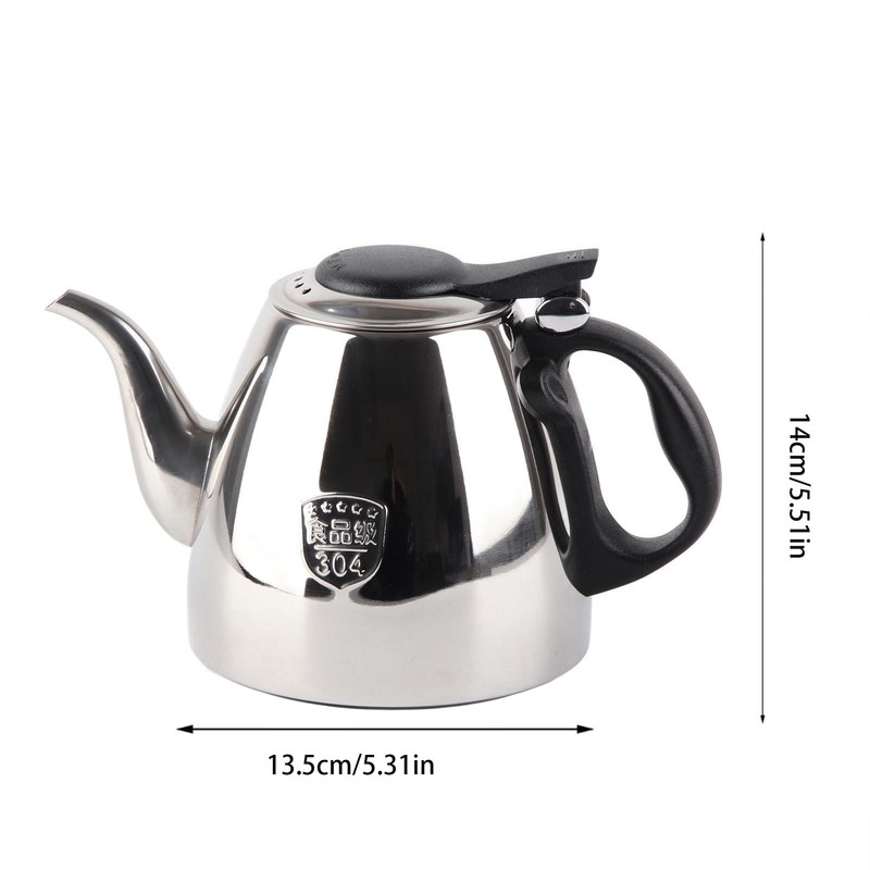 Tea Kettle, Stainless Steel Teapot with Heat-Resistant Handle for Boiling