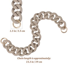 SEWOART Handbag Chain DIY Bag Chain for Handbags Shoulder Strap Replacement Chain Grey Shoulder Bag Accessories Durable Handbag Chain for Creative Designs