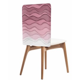 Abstract Ocean 4 Pcs Chair Back Covers for Dining Chairs, Gradient Pink Spray Waves Removable Washable Chair Back Covers Dining Chair Covers for Home Kitchen Restaurant Party Holiday Decoration