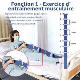 Ehucon Bettleiterhilfe zum Hochziehen mit Griff, verstellbare Strickleitergurte für Ältere Menschen, Postoperativ