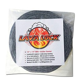 Grey Lavalock Gasket High Temp BBQ Smoker Grill Self Stick 1/2" x 1/4" x 15'