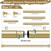 YNL Gold Shower Curtain Rod 32-80 Inch(2.7-6.6ft), Non Slip, Never