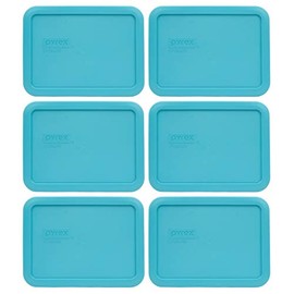 Pyrex 7210-PC 3-Cup Surf Blue Food Storage Replacement Lid (6-Pack) - Made in USA