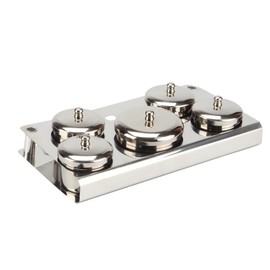 KCGANI 5 Pcs Professional Stainless Steel Nail Liquid Container, Acrylic Nail Tips Cup Dappen Dish, Mini Bowl Cup Tray Pot Container Organizer Holder with Lid for Nail Art Design Tools Storage