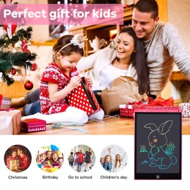 Colourful LCD Writing Board 12 Inch LCD Writing Tablet Electronic Tablet Graphic Tablet Digital Drawing Pad Children's Toy for 3-12 Years Old Girls Gift