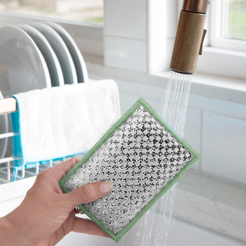 OGGI Bambou Odor-Free Scrubbing Sponges - Natural Scrub Sponges for