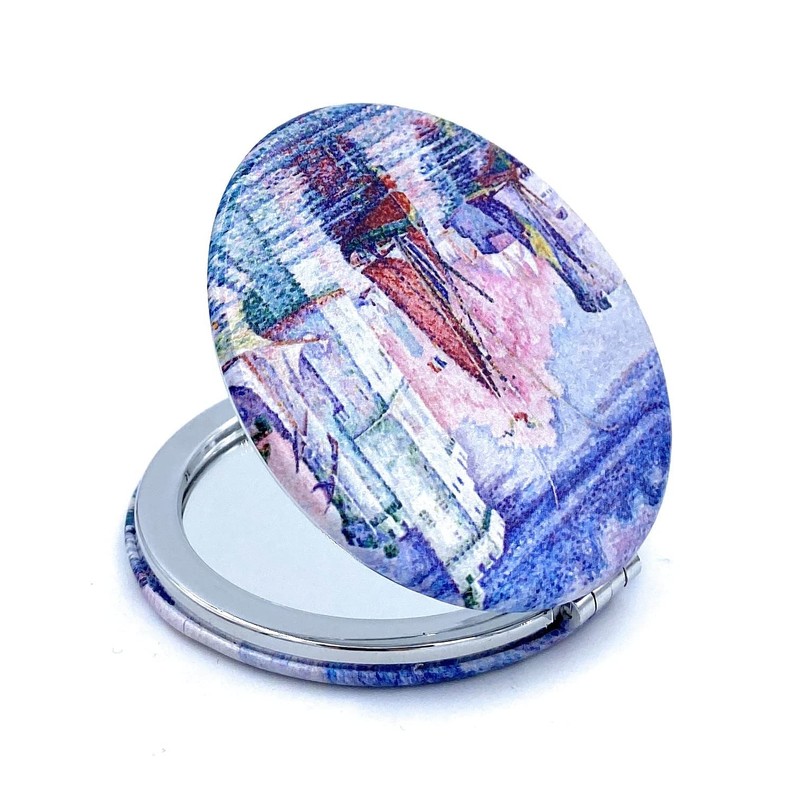 Mirror Small Fold Pocket Makeup Mirror Purple Cosmetic Mirror Handheld