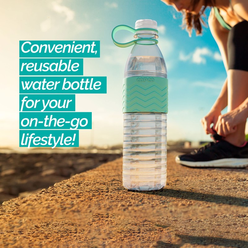 Copco Hydra - Botella de agua Tritan reutilizable con tapa