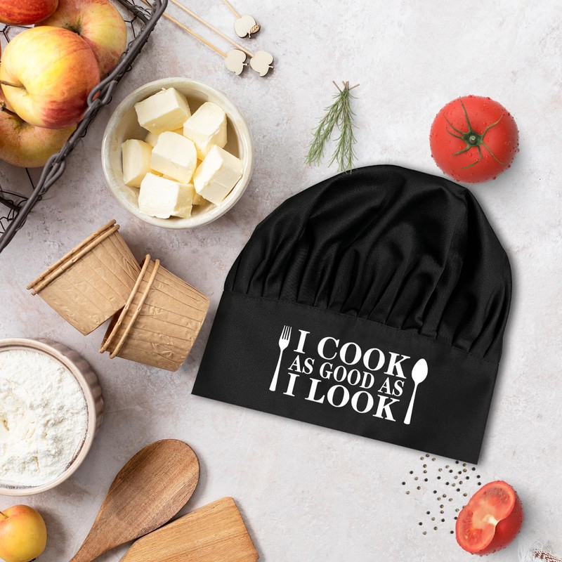 I Cook As Good As I Look,Funny Chef Hat,Adjustable Kitchen