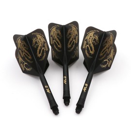 CUESOUL ROST Integrated Dart Shaft and Flights,big wing shape,Set of 3 pcs Dragon Pattern(CSAK-5JL1)