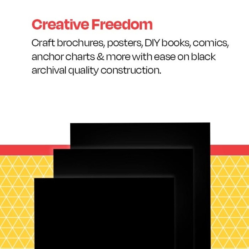 School Smart Folding Bristol Tagboard, 18 x 24 Inches, Black,