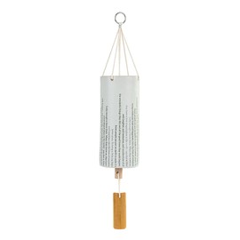 DEMDACO Inspired Remembrance Classy Design White 7 x 3 Inch Stoneware Wind Chime, Everyday Indoor Outdoor Garden Decor