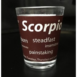 Shot Glass Zodiac Sign - Scorpio (Oct 24 - Nov 22)