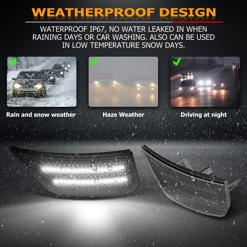 Gempro LED Side Marker Lights for 2021-2024 Yukon XL Denali