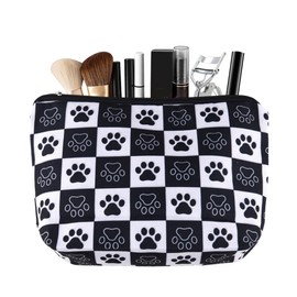 ShiQiao Spl Dog Cat Makeup Bag Paw Print Travel Toiletry Bag for Dog Cat Lovers Christmas Birthday Gifts for Women Men Pet Cosmetic Bag with Zipper Pouch Toiletry Bags for Pet Owners Lover