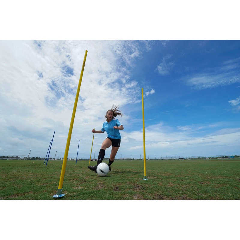 Kwik Goal Coaching Sticks (Yellow) ,60-Inch H x 1-Inch