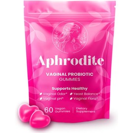 APHRODITE Women’s Probiotic Gummies – Vegan & Gluten-Free, with Cranberry, Pineapple, Slippery Elm, Chlorophyll & XOS Prebiotics, 60 Gummies