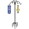 Upgrade 4-Hook Shepherds Hooks for Outdoor with Plastic Tube, 92"