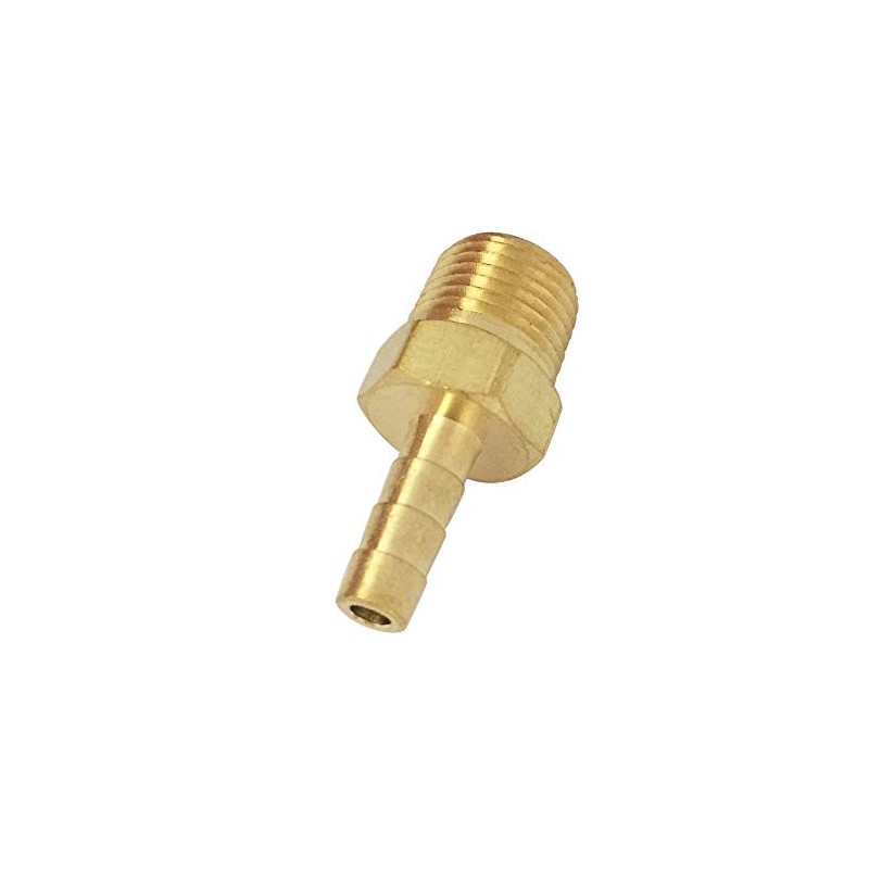 Metalwork 1/8" Barb to 1/4" Male NPT Adapter Brass Hose