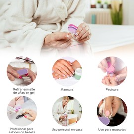 Diesisa 40 Limas para uñas de doble cara grano 100/180 - Mini lima de uñas y lima para uñas a granel - Ideal para principiantes y manicuristas - Rosa/Morado
