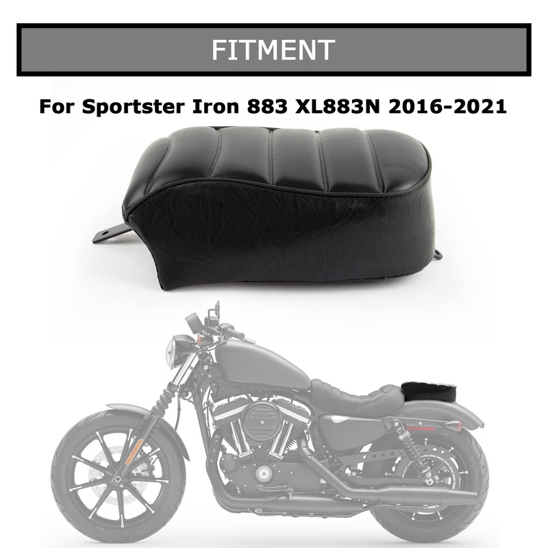 PSLER Motorcycle Rear Passenger pillion Seat Pad for Sportster Iron