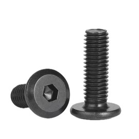HanTof M8 x 30mm (30 Pack) Flat Head Hex Socket Cap Screws Bolts, 304 Stainless Steel Hex Drive Furniture Bolts, Fully Threaded, Black Oxide & Hexagon Spanner