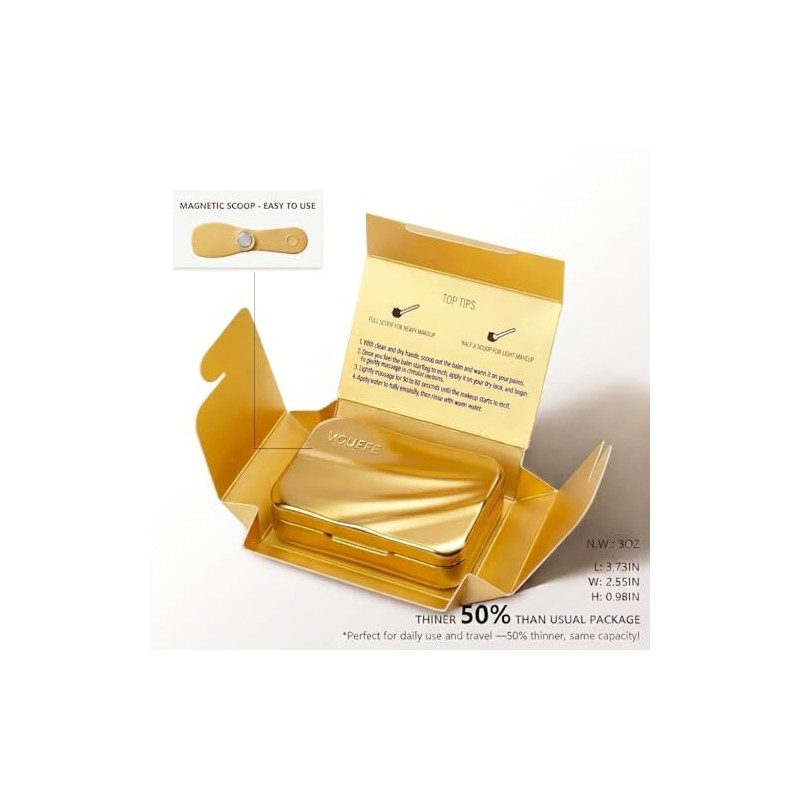 Bálsamo desmaquillante con Vitamina E (85 g) y espátula magnética