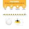 JC-LGL 100FT Construction String Light 130W 16000Lm, 5000K Industrial Grade