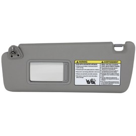 SCITOO Grey Left Driver Side Sun Visor Compatible for Toyota for Highlander 2004-2007, Car Sun Visor Without Sunroofwithout Lights Replacement 74320-48260-A0