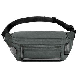 Ryaco Bum Bag Waist Bag Sports for Men and Women Waterproof Stylish Nylon Small Unisex Hip Bum Waist Fanny Pack for Outdoor Travel Hiking Dog Training, gray, m