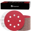 Pukamam 120PCS 125mm Sanding Discs 120 Grit for Random Orbital