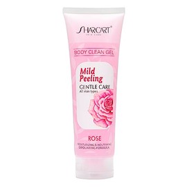 Exfoliante corporal con rosa Exfoliante corporal hidratante y exfoliante para rostro, manos y pies Limpieza profunda 6,7 fl.oz. 200ml (Rosa)          