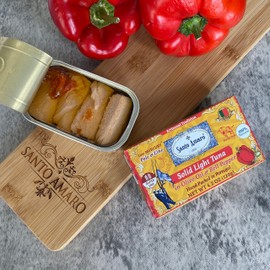 Explorer 3 Flavor Variety Pk Gourmet Wild Pole & Line Tuna Fillets in Olive Oil (3 Pk, 120g Ea) Bell Pepper, Natural Oregano, Spicy Piri Piri - Natural - Hand-Packed Fresh in PORTUGAL - Keto - Paleo