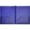 Lion 2-Pocket Plastic Folder with Fasteners, Dark Blue, 1 Folder