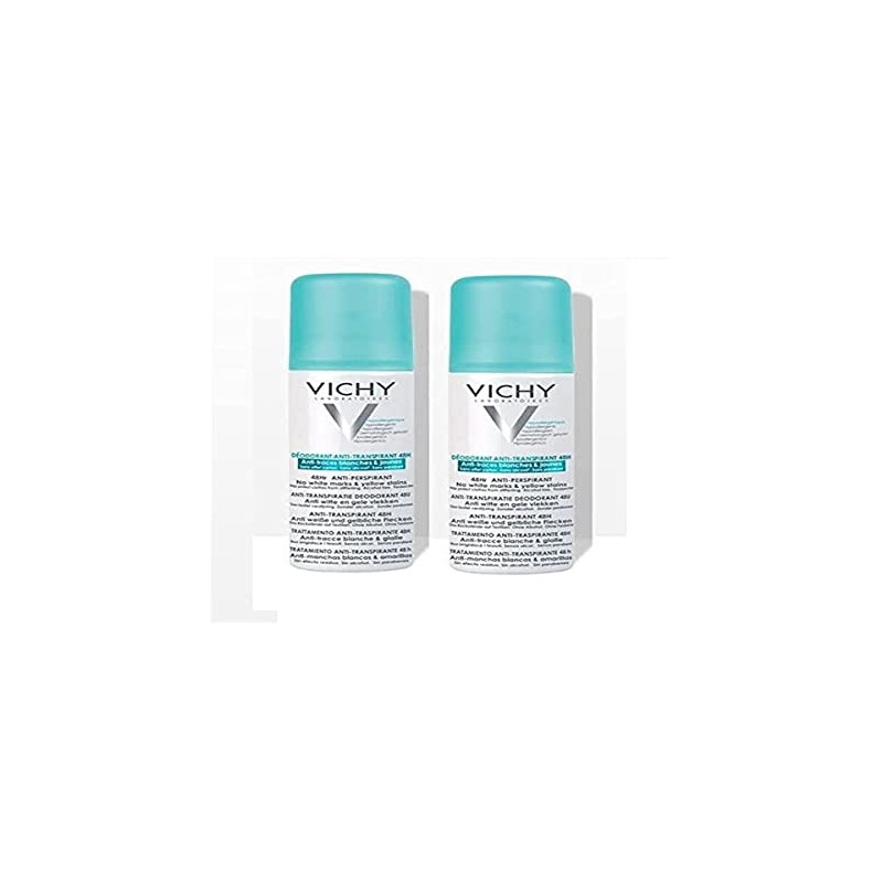 Vichy 48 Hours Anti-Transpirant/Spots Set contains Two Deodorants