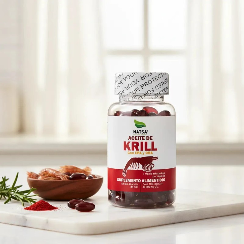 Aceite Krill 100 Softgels Rico Omega Antioxidantes Fosfolípidos Astaxantina Ayuda