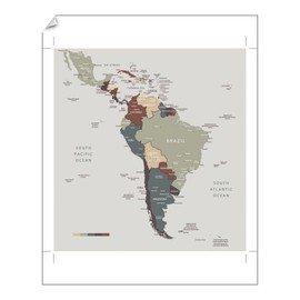 Media Storehouse Print 10"x8" (25x20cm) - South America Map Print - Vector Illustration (14457387)