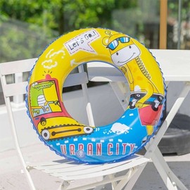 Children's Swim Ring - New Cartoon Excavator Design Free Size / 60 Excavator 20ea