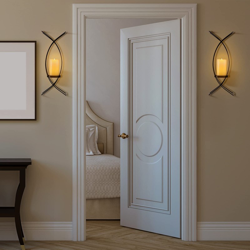 Vesici Candle Sconces Set of Two Metal Wall Candle Holder