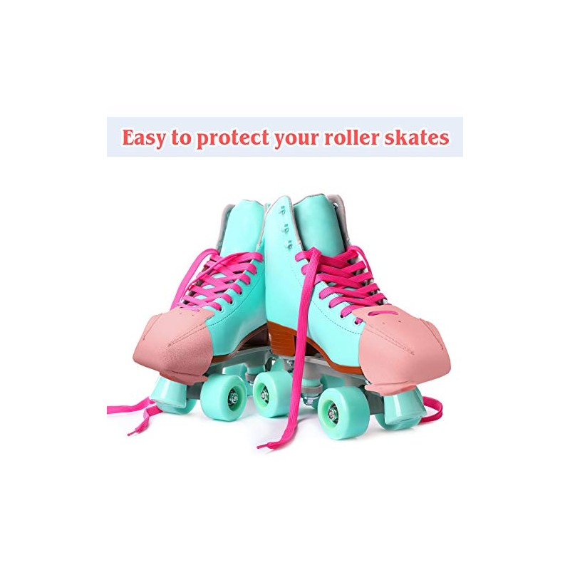 2 Pieces Toe Guards Roller Skate Toe Caps Artificial Leather