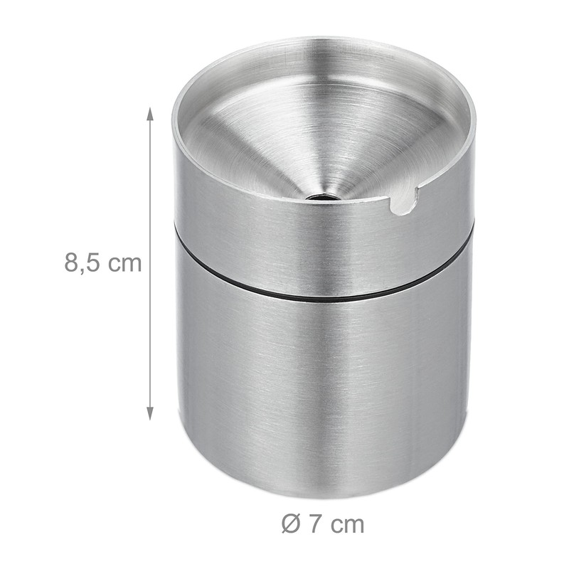 Relaxdays Ashtray with Lid, Outdoor & Indoor, H x D