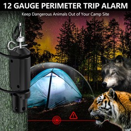 NIRIAHO Perimeter Trip Alarm, 12 Gauge Camping Trip Wire Alarm Device, Early Warning Security System for Camping and Property Safety (Black)