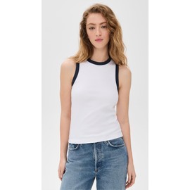 rag & bone Women's Mia Ringer Tank, Whitemult, S