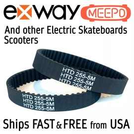 Speed Flex 2-pack  EXWAY MEEPO HDT 255-5M-15 Speed Belts for Electric Skateboard/Sco