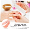 SAFIGLE 2PCS Bendable Fake Nail Practice Hand and Foot Models