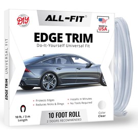 All-Fit Automotive Protector de borde de puerta de automóvil – Moldura de borde universal DIY para prevenir rasguños y abolladuras – Moldura adhesiva flexible para automóviles, camiones y SUVs (10